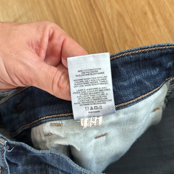 Express Womens Cropped Wide Legs Denim Jeans 2 Blue Classic Casual Everyday - Picture 5 of 6